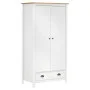 2-türiger Kleiderschrank Hill aus massivem Kiefernholz weiß 89x50x170cm von vidaXL, Kleiderschränke - Ref: Foro24-288950, Pre...