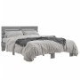 Sonoma gray metal engineered wood bed frame 140x200 cm by vidaXL, Beds and slatted bases - Ref: Foro24-3280150, Price: 145,10...