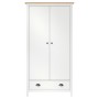 2-türiger Kleiderschrank Hill aus massivem Kiefernholz weiß 89x50x170cm von vidaXL, Kleiderschränke - Ref: Foro24-288950, Pre...