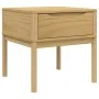 Mesita FLORO madera maciza de pino marrón cera 55x55x54 cm by vidaXL, Decorative tables - Ref: Foro24-374026, Price: 67,38 €,...