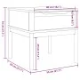 Mesita FLORO madera maciza de pino marrón cera 55x55x54 cm by vidaXL, Decorative tables - Ref: Foro24-374026, Price: 67,38 €,...