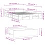 Bett aus geräuchertem Eichenholzwerkstoff mit Schubladen, 140 x 190 cm von vidaXL, Betten und Lattenroste - Ref: Foro24-32807...