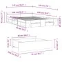 Smoked oak engineered wood bed with drawers 140x190 cm by vidaXL, Beds and slatted bases - Ref: Foro24-3280766, Price: 170,82...