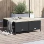 Taburetes de jardín con cojines 4 uds ratán sintético negro by vidaXL, Outdoor ottomans - Ref: Foro24-368362, Price: 121,40 €...