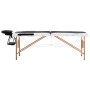 Folding massage table 2 zones black and white wood by vidaXL, massage tables - Ref: Foro24-110204, Price: 135,58 €, Discount: %