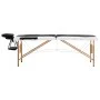 Folding massage table 2 zones black and white wood by vidaXL, massage tables - Ref: Foro24-110204, Price: 146,58 €, Discount: %