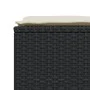 Taburetes de jardín con cojines 4 uds ratán sintético negro by vidaXL, Outdoor ottomans - Ref: Foro24-368362, Price: 121,40 €...