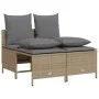 Juego de sofás jardín con cojines 4 pzas ratán sintético beige by vidaXL, Garden sets - Ref: Foro24-368383, Price: 190,68 €, ...