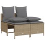 Juego de sofás jardín con cojines 4 pzas ratán sintético beige by vidaXL, Garden sets - Ref: Foro24-368383, Price: 183,63 €, ...