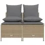 Juego de sofás jardín con cojines 4 pzas ratán sintético beige by vidaXL, Garden sets - Ref: Foro24-368383, Price: 190,68 €, ...