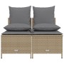 Juego de sofás jardín con cojines 4 pzas ratán sintético beige by vidaXL, Garden sets - Ref: Foro24-368383, Price: 183,63 €, ...