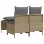 Juego de sofás jardín con cojines 4 pzas ratán sintético beige by vidaXL, Garden sets - Ref: Foro24-368383, Price: 190,68 €, ...