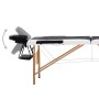 Folding massage table 2 zones black and white wood by vidaXL, massage tables - Ref: Foro24-110204, Price: 135,58 €, Discount: %