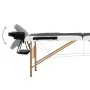 Folding massage table 2 zones black and white wood by vidaXL, massage tables - Ref: Foro24-110204, Price: 146,58 €, Discount: %