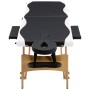 Folding massage table 2 zones black and white wood by vidaXL, massage tables - Ref: Foro24-110204, Price: 135,58 €, Discount: %