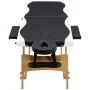 Folding massage table 2 zones black and white wood by vidaXL, massage tables - Ref: Foro24-110204, Price: 146,58 €, Discount: %