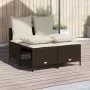 Set de sofás de jardín 4 pzas y cojines ratán sintético marrón by vidaXL, Garden sets - Ref: Foro24-368381, Price: 180,63 €, ...