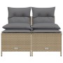 Gartensitzgruppe mit 4-teiligen Sofas und Kissen aus synthetischem Rattan in Beige. von vidaXL, Gartensets - Ref: Foro24-3683...