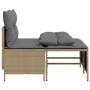Gartensitzgruppe mit 4-teiligen Sofas und Kissen aus synthetischem Rattan in Beige. von vidaXL, Gartensets - Ref: Foro24-3683...