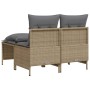 Gartensitzgruppe mit 4-teiligen Sofas und Kissen aus synthetischem Rattan in Beige. von vidaXL, Gartensets - Ref: Foro24-3683...
