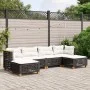 Set de sofás de jardín 6 piezas y cojines ratán sintético negro by vidaXL, Garden sets - Ref: Foro24-3261950, Price: 450,79 €...