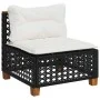 Set de sofás de jardín 6 piezas y cojines ratán sintético negro by vidaXL, Garden sets - Ref: Foro24-3261950, Price: 450,79 €...