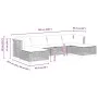 6-teiliges Gartensofa-Set und Kissen aus schwarzem Kunststoff-Rattan. von vidaXL, Gartensets - Ref: Foro24-3261950, Preis: 45...