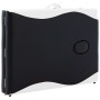 Folding massage table 2 zones black and white wood by vidaXL, massage tables - Ref: Foro24-110204, Price: 135,58 €, Discount: %