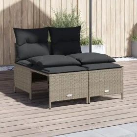 Set de sofás de jardín 4 pzas y cojines ratán sintético gris by vidaXL, Garden sets - Ref: Foro24-368376, Price: 190,68 €, Di...