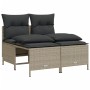 Set de sofás de jardín 4 pzas y cojines ratán sintético gris by vidaXL, Garden sets - Ref: Foro24-368376, Price: 183,63 €, Di...
