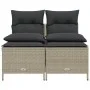 Set de sofás de jardín 4 pzas y cojines ratán sintético gris by vidaXL, Garden sets - Ref: Foro24-368376, Price: 190,68 €, Di...