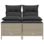 Set de sofás de jardín 4 pzas y cojines ratán sintético gris by vidaXL, Garden sets - Ref: Foro24-368376, Price: 183,63 €, Di...