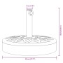 Base de sombrilla semicircular para palos de Ø38/ 48 mm 25 kg von vidaXL, Schirmständer - Ref: Foro24-4007975, Preis: 54,58 €...