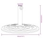 Base de sombrilla semicircular para palos de Ø38/48 mm 12 kg by vidaXL, Umbrella bases - Ref: Foro24-4007977, Price: 45,33 €,...
