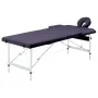 Folding massage table 2 zones purple aluminum by vidaXL, massage tables - Ref: Foro24-110195, Price: 144,95 €, Discount: %