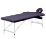 Klappbare Massageliege 2 Zonen lila Aluminium von vidaXL, Massageliegen - Ref: Foro24-110195, Preis: 189,82 €, Rabatt: %