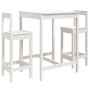 Set aus Tisch und hohen Gartenhockern 3 Stück Zirbenholz weiß von vidaXL, Gartensets - Ref: Foro24-3154736, Preis: 197,15 €, ...