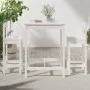 Set de mesa y taburetes altos jardín 3 pzas madera pino blanco de vidaXL, Conjuntos de jardín - Ref: Foro24-3154736, Precio: ...