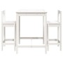 Set aus Tisch und hohen Gartenhockern 3 Stück Zirbenholz weiß von vidaXL, Gartensets - Ref: Foro24-3154736, Preis: 197,15 €, ...