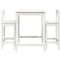 Set de mesa y taburetes altos jardín 3 pzas madera pino blanco de vidaXL, Conjuntos de jardín - Ref: Foro24-3154736, Precio: ...