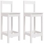 Set aus Tisch und hohen Gartenhockern 3 Stück Zirbenholz weiß von vidaXL, Gartensets - Ref: Foro24-3154736, Preis: 197,15 €, ...