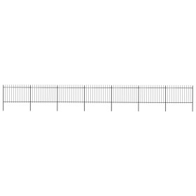 Valla de jardín con puntas de lanza acero negro 11,9x1,2 m by vidaXL, fence panels - Ref: Foro24-277626, Price: 404,59 €, Dis...