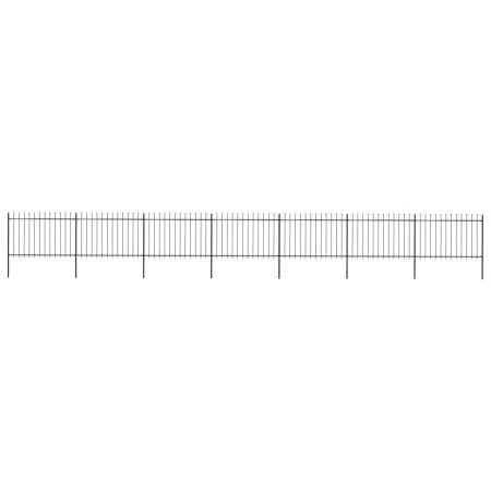 Gartenzäune mit schwarzen Stahllanzenspitzen 11,9x1,2 m von vidaXL, Zaunpaneele - Ref: Foro24-277626, Preis: 448,34 €, Rabatt: %