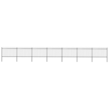 Valla de jardín con puntas de lanza acero negro 11,9x1,2 m by vidaXL, fence panels - Ref: Foro24-277626, Price: 379,25 €, Dis...