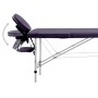 Klappbare Massageliege 2 Zonen lila Aluminium von vidaXL, Massageliegen - Ref: Foro24-110195, Preis: 189,82 €, Rabatt: %