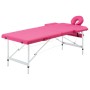 Folding massage table 2 zones pink aluminum by vidaXL, massage tables - Ref: Foro24-110194, Price: 173,65 €, Discount: %