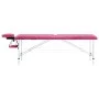 Folding massage table 2 zones pink aluminum by vidaXL, massage tables - Ref: Foro24-110194, Price: 155,35 €, Discount: %