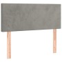 Cama box spring con colchón terciopelo gris claro 100x200 cm de vidaXL, Camas y somieres - Ref: Foro24-3130823, Precio: 322,8...
