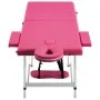 Folding massage table 2 zones pink aluminum by vidaXL, massage tables - Ref: Foro24-110194, Price: 155,35 €, Discount: %
