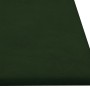 Paneles de pared 12 uds terciopelo verde oscuro 90x30cm 3,24 m²
